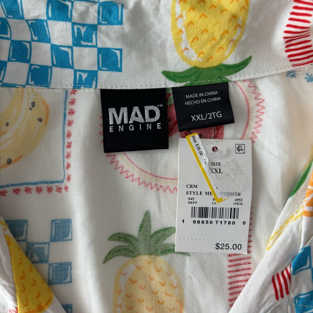 MAD Engine Colorful Fruit Pattern Men's Shirt XXL - Picture 4 of 8